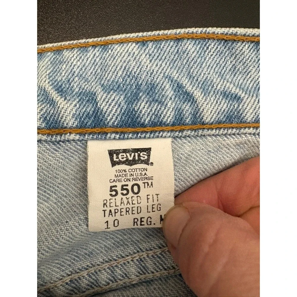 Levi's Jeans Women 10 Light 550 Relaxed‎ Fit Tapered Leg High Rise Vintage USA